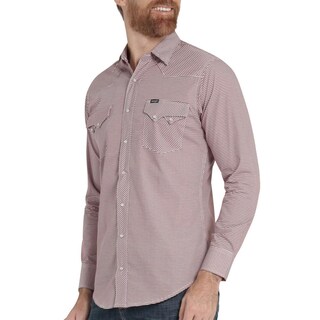 Foto 5 | Camisa Vaquera Hombre Wrangler Slim Fit Manga Larga 374 Rojo
