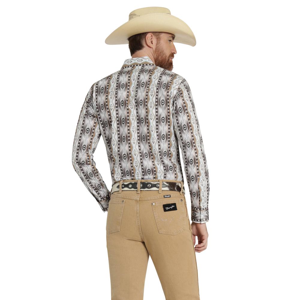 Foto 4 pulgar | Camisa Vaquera Hombre Wrangler Regular Fit Manga Larga 368 Cafe