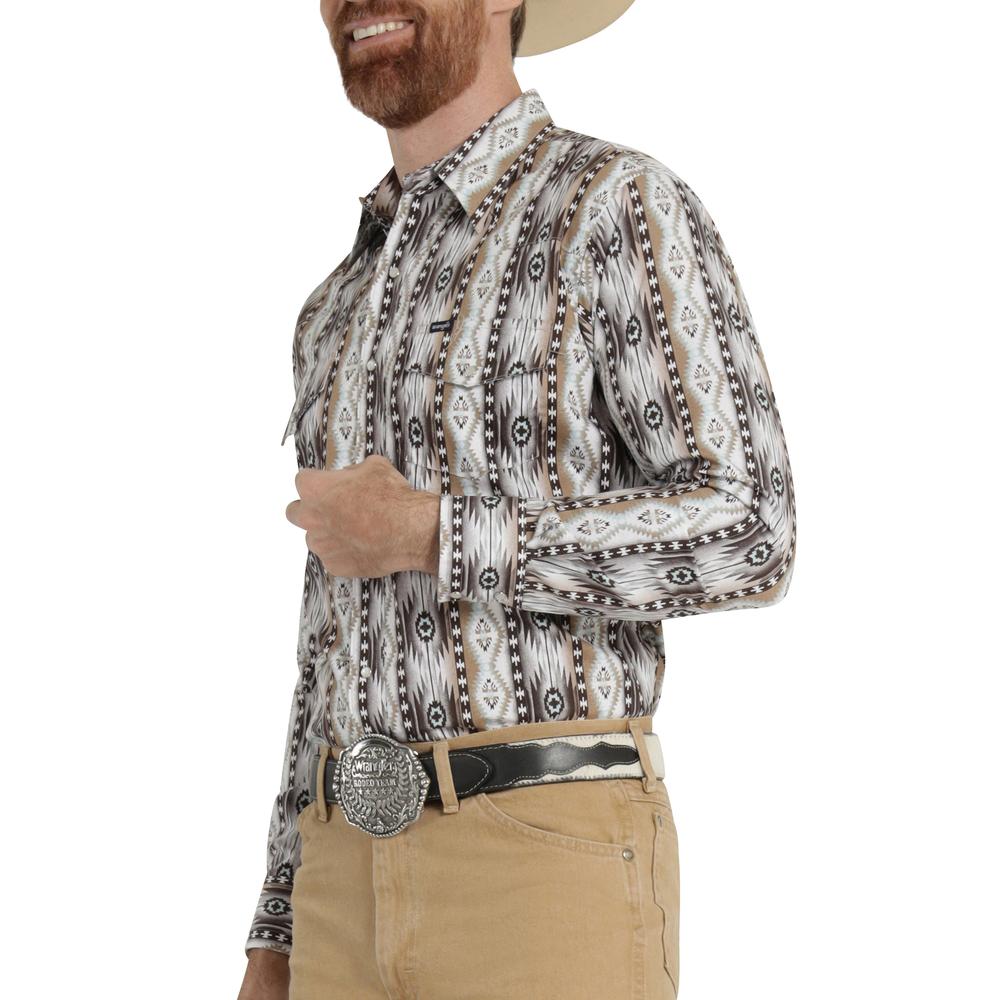 Foto 6 pulgar | Camisa Vaquera Hombre Wrangler Regular Fit Manga Larga 368 Cafe