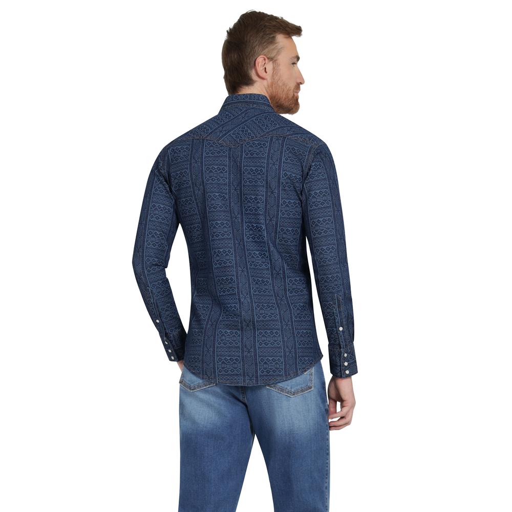 Foto 4 pulgar | Camisa Vaquera Hombre Wrangler Regular Fit Manga Larga 375 Azul