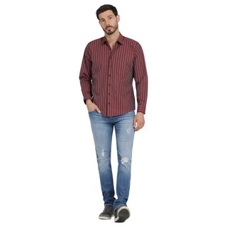 Foto 4 | Camisa Casual Hombre Lee Slim Fit 222 Rojo