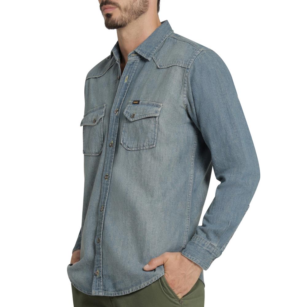 Foto 6 pulgar | Camisa Casual Hombre Lee Slim Fit 244 Azul Marino