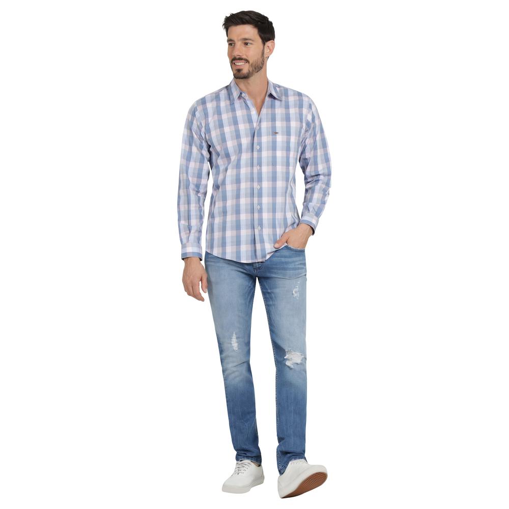 Foto 5 pulgar | Camisa Casual Hombre Lee Slim Fit 223 Azul