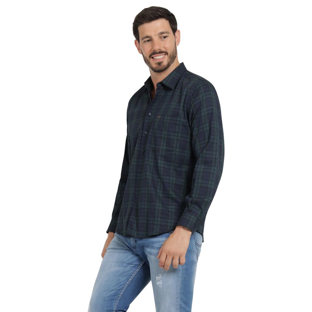 Foto 3 pulgar | Camisa Casual Hombre Lee Slim Fit 249 Verde