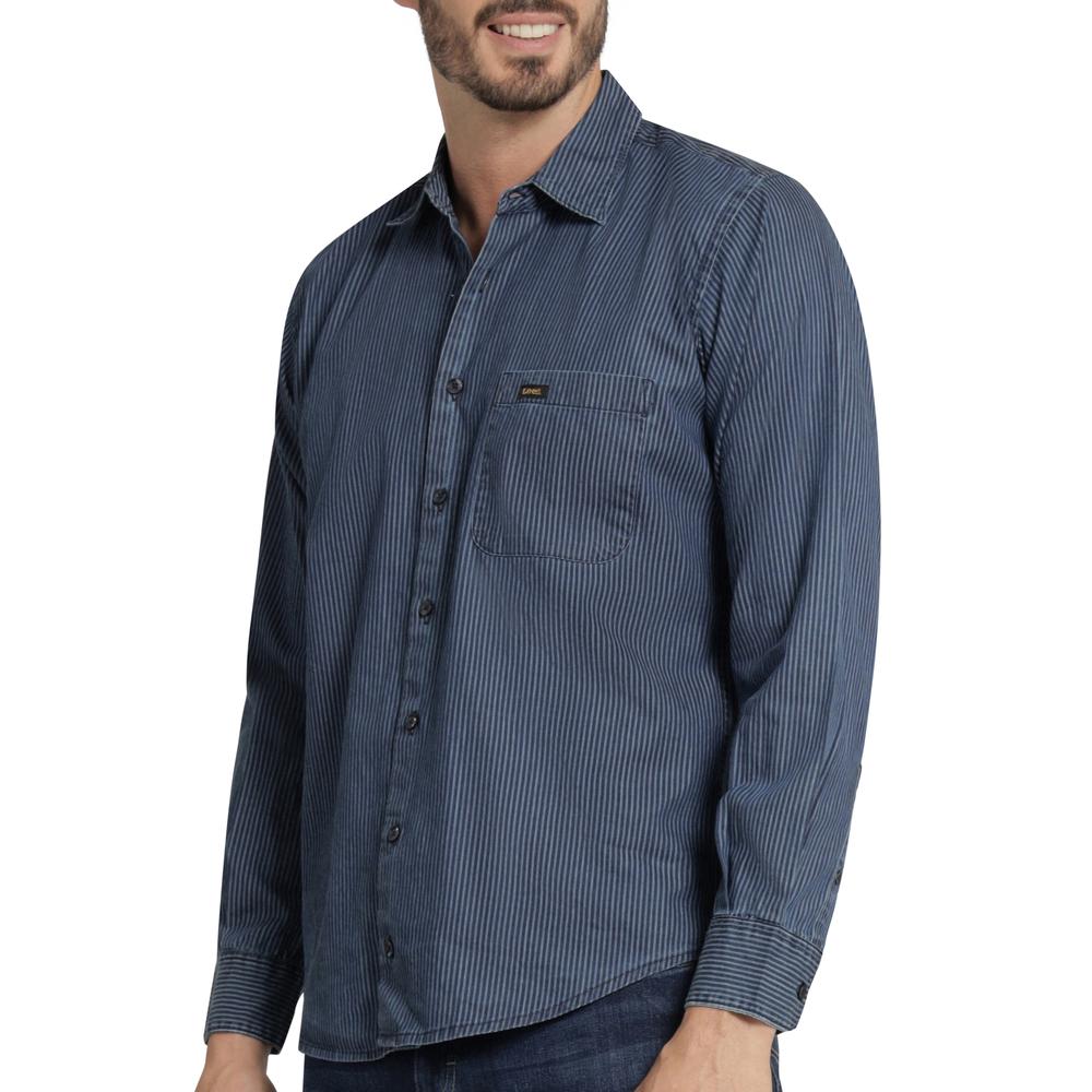 Foto 6 pulgar | Camisa Casual Hombre Lee Slim Fit 253 Azul Marino