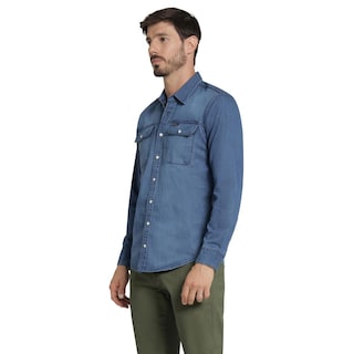 Foto 2 | Camisa Casual Hombre Lee Slim Fit 185 Azul Marino