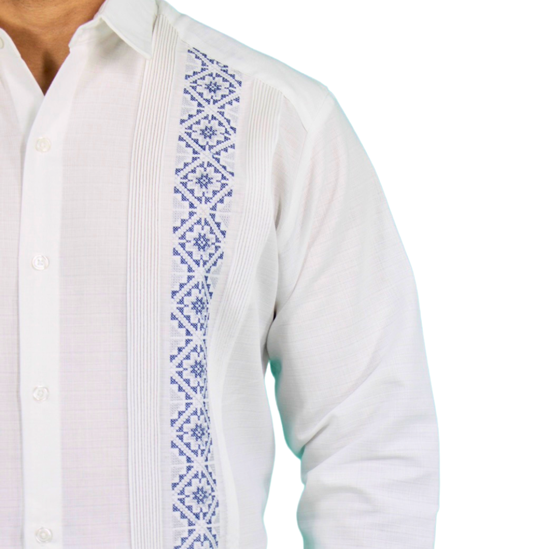 Foto 4 | Guayabera Teya Artesanal Manga Larga Para Hombre