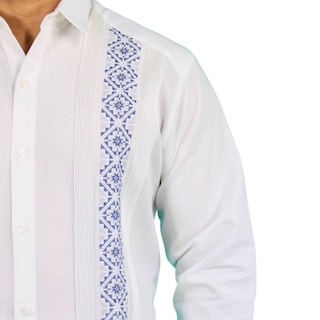 Foto 4 | Guayabera Teya Artesanal Manga Larga Para Hombre