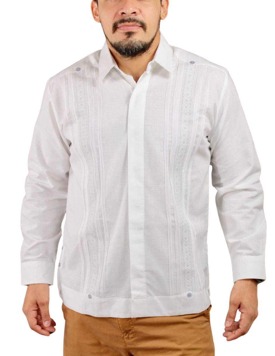 Foto 1 | Guayabera Teya Artesanal Manga Larga Para Hombre