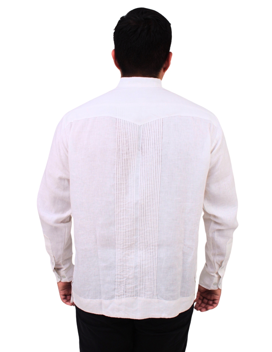 Foto 7 pulgar | Guayabera Teya Artesanal De Lino Manga Larga Para Hombre