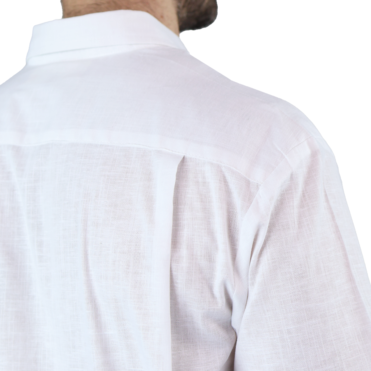 Foto 8 pulgar | Camisa Bordada Tipo Guayabera Marca Rams Cottons Modelo Solé Color Blanco Look Lino Y Alforzas