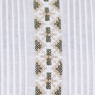 Foto 8 | Camisa Bordada Tipo Guayabera Marca Rams Cottons Modelo Solé Color Blanco Look Lino Y Alforzas