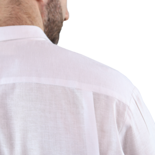 Foto 8 | Camisa Tipo Guayabera Look Lino Manga Larga Marca Rams Cottons Modelo Tahic Color Blanco Alforzado A Cada Costado