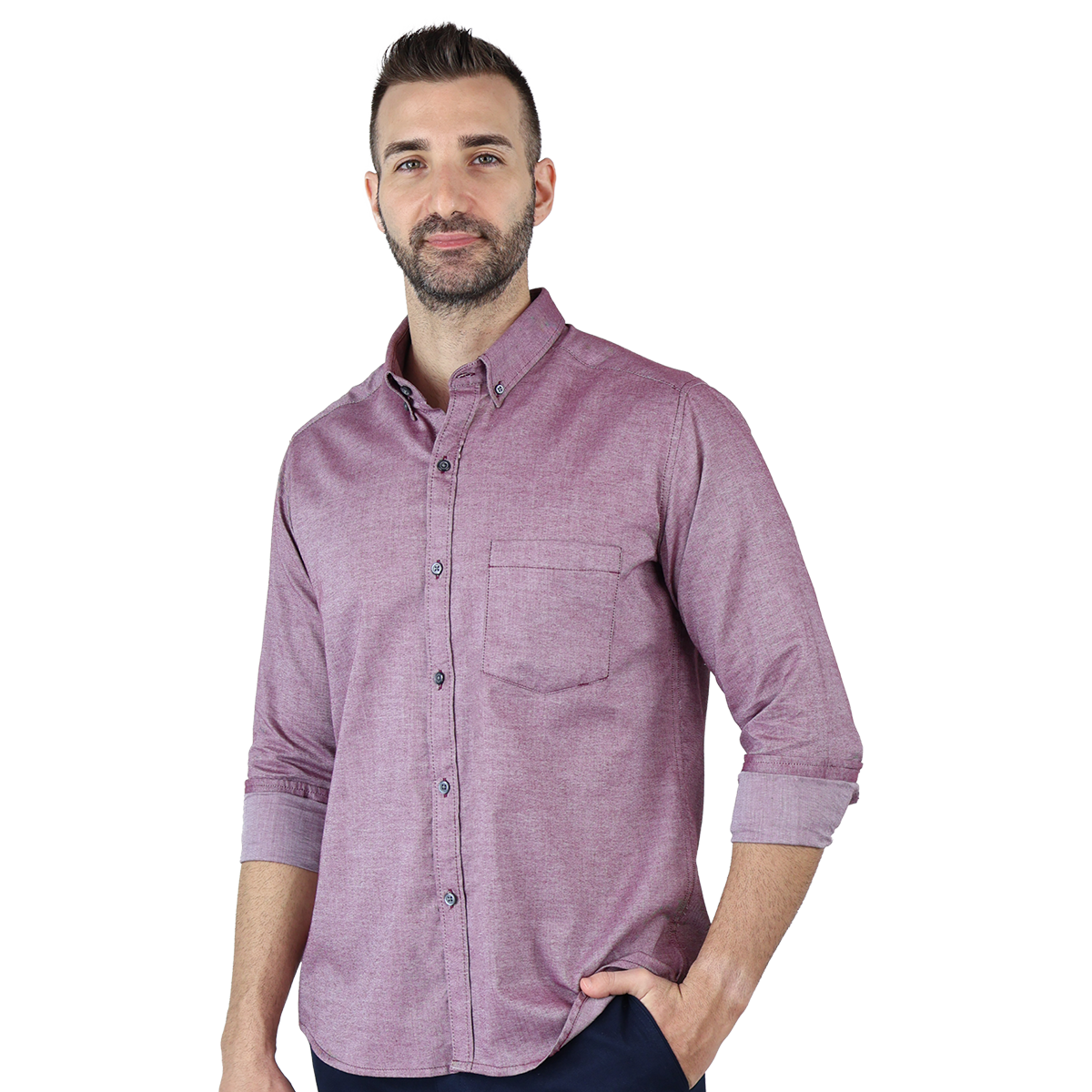Foto 6 pulgar | Camisa Rams Cottons Manga Larga para Hombre