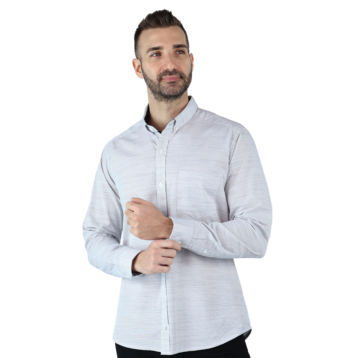 Camisa Rams Cottons Manga Larga para Hombre