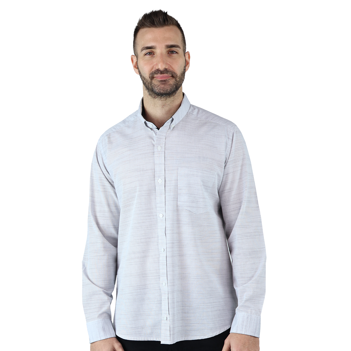 Foto 2 | Camisa Rams Cottons Manga Larga para Hombre