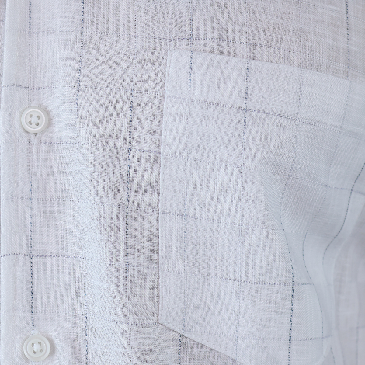 Foto 9 pulgar | Camisa de Manga Larga con Cuello Mao Rams Cottons Blanco para Hombre