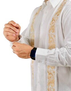 Foto 3 | Guayabera Teya Artesanal Manga Larga Para Hombre