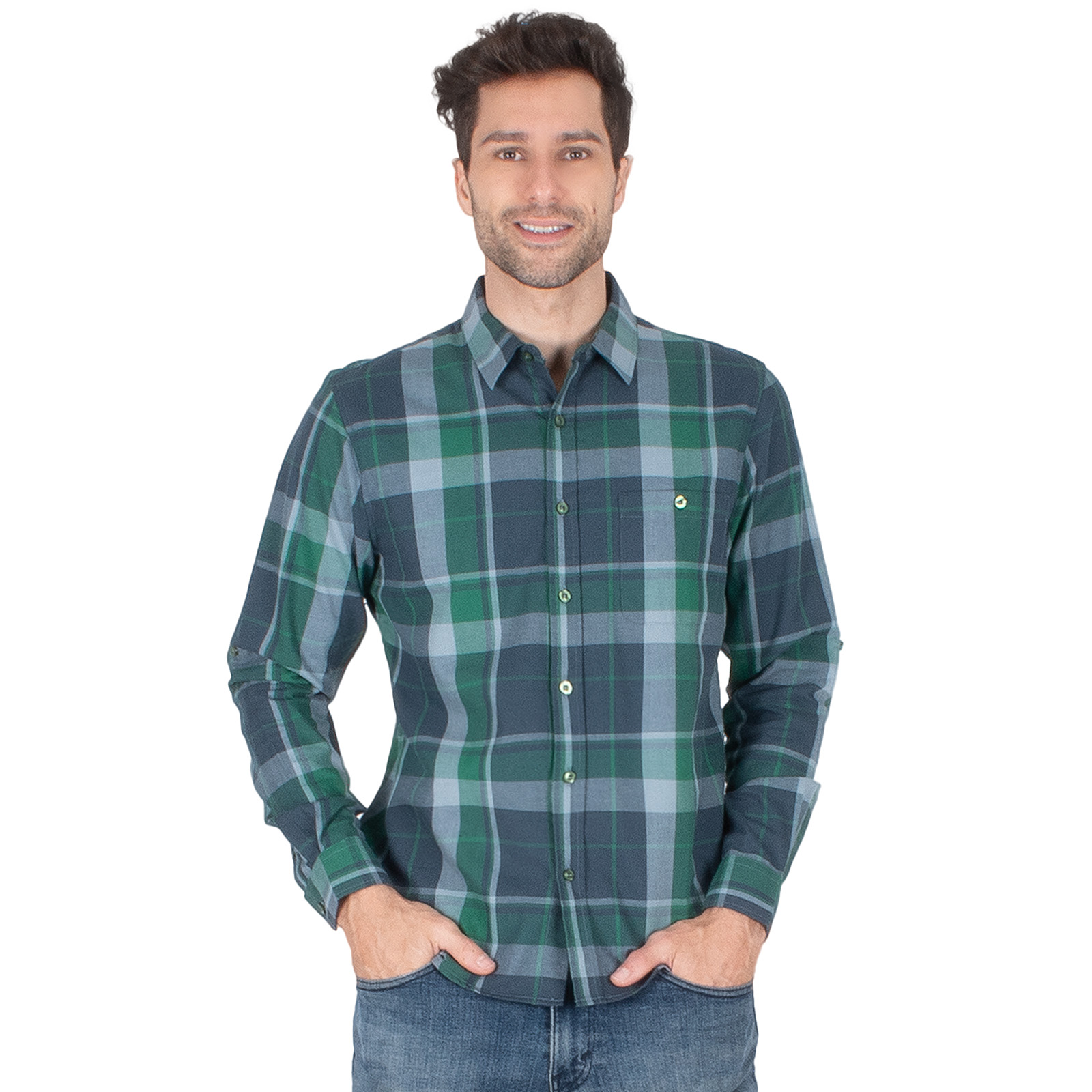 Foto 2 pulgar | Camisa Generra A Cuadros Para Hombre Nueva Temporada