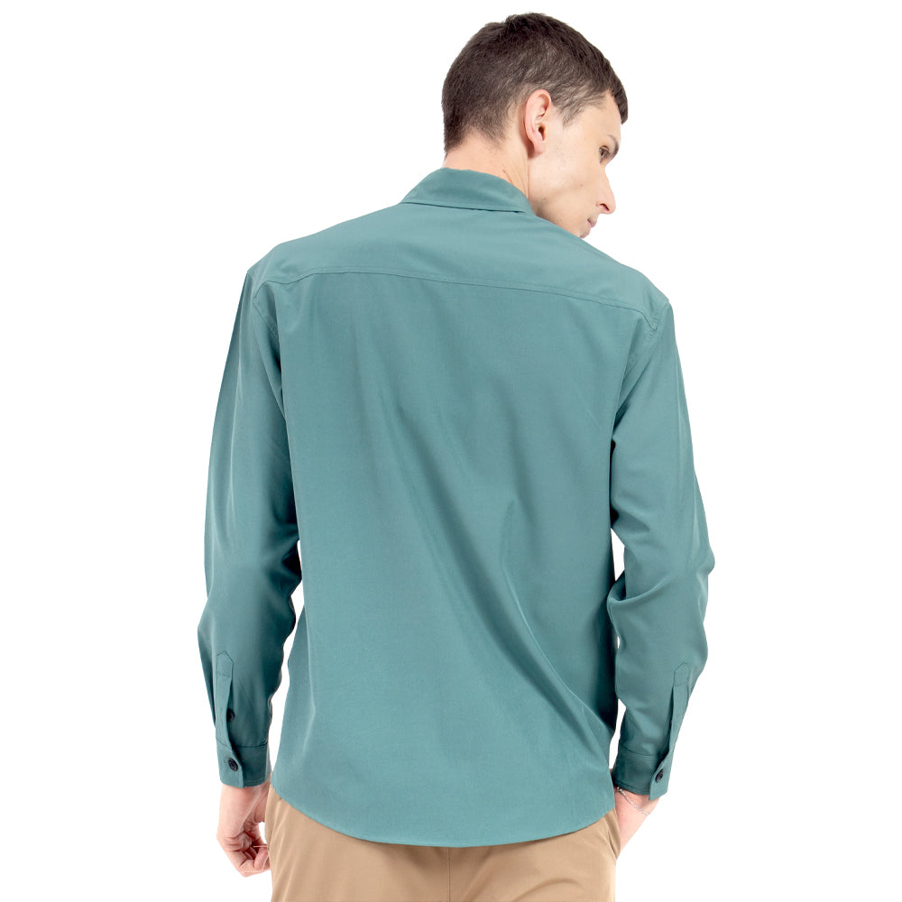 Foto 4 pulgar | Camisa de Nylon con Bolsa y Parche Quarry Verde Olivo para Hombre