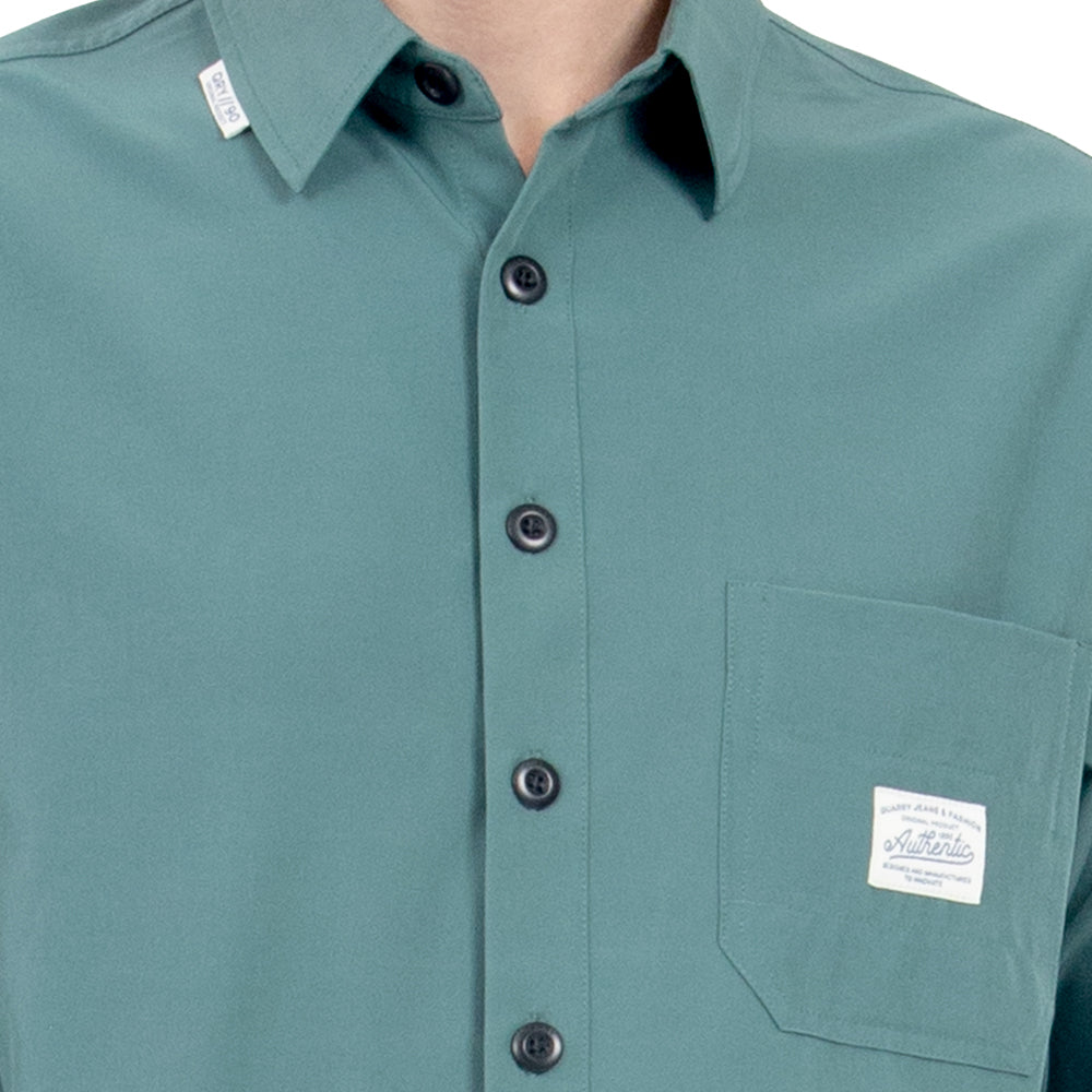 Foto 4 | Camisa de Nylon con Bolsa y Parche Quarry Verde Olivo para Hombre