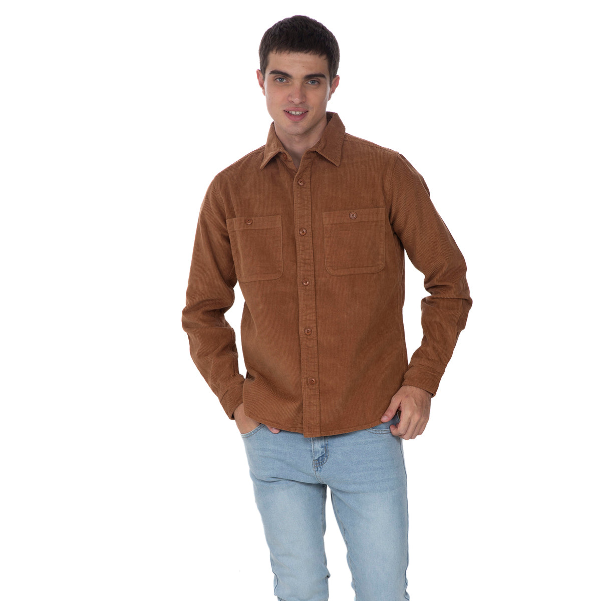 Foto 2 pulgar | Camisa Para Hombre De Pana Lisa Quarry Color Camel