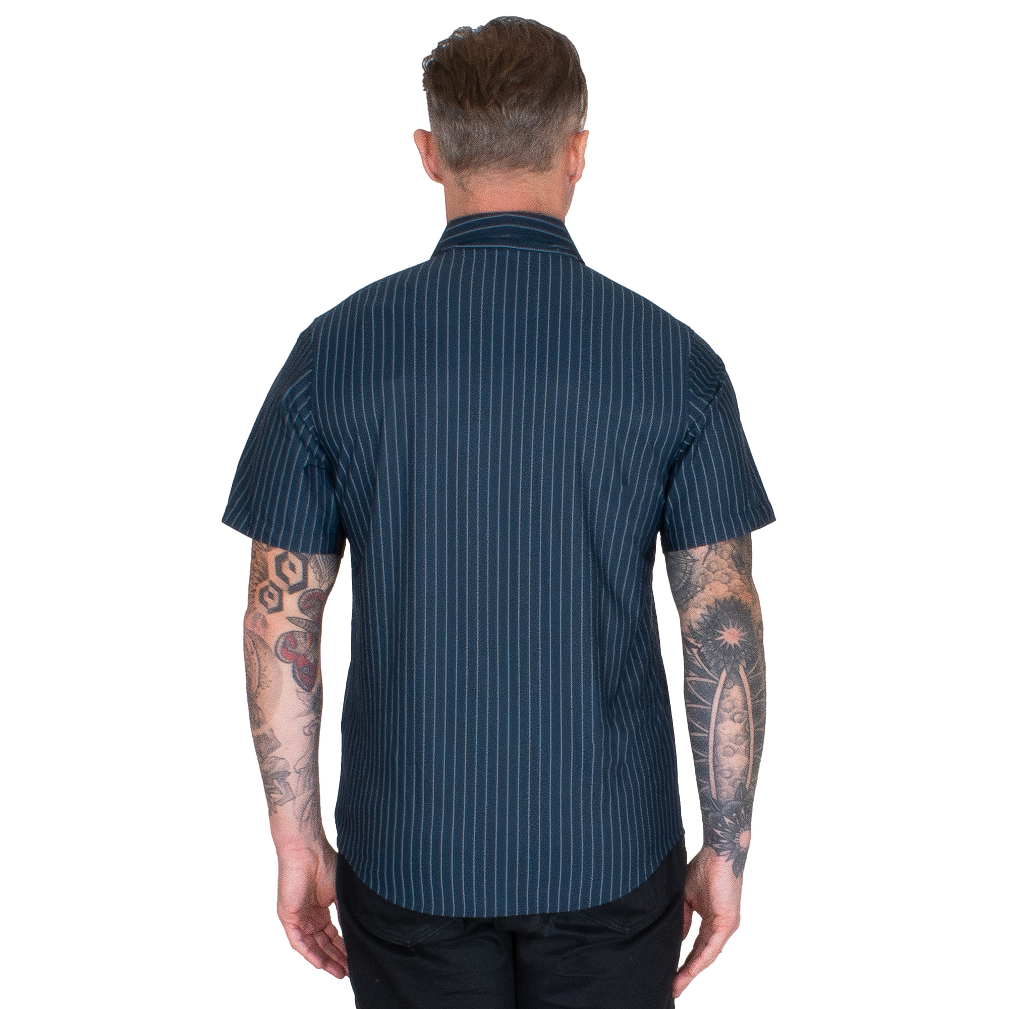 Foto 3 pulgar | Generra | Camisa De Rayas Manga Corta Para Hombre
