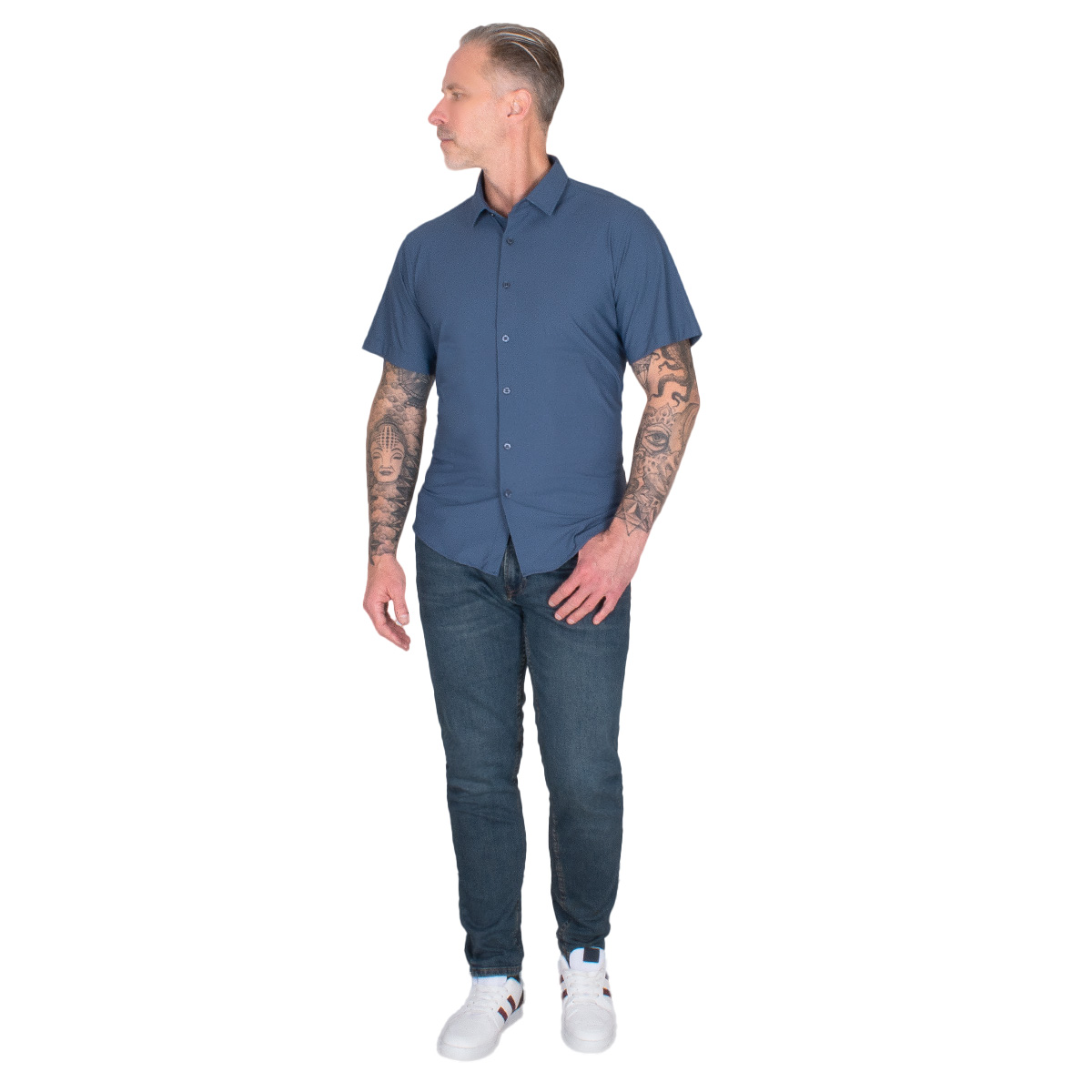 Foto 4 pulgar | Generra | Camisa Casual De Manga Corta Para Hombre