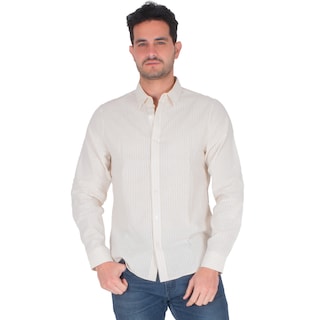 Foto 1 | Generra | Camisa Clásica A Rayas, Manga Larga Para Hombre