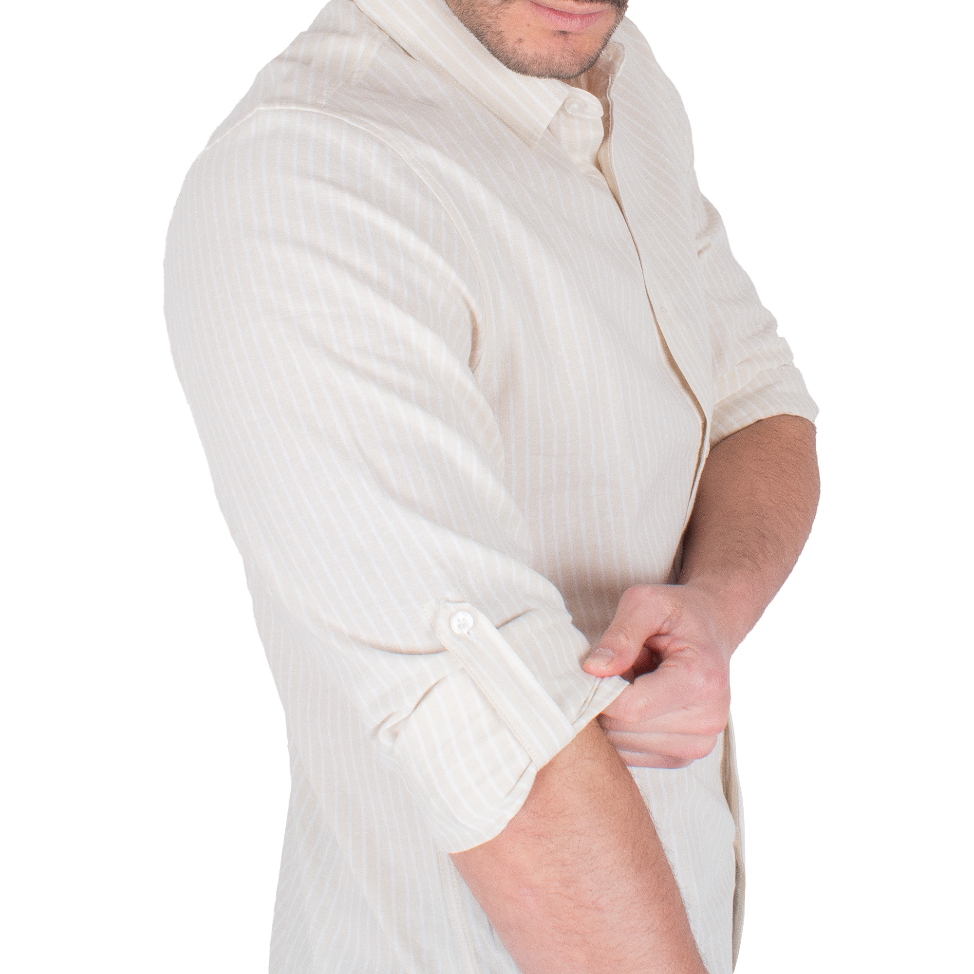 Foto 5 pulgar | Generra | Camisa Clásica A Rayas, Manga Larga Para Hombre