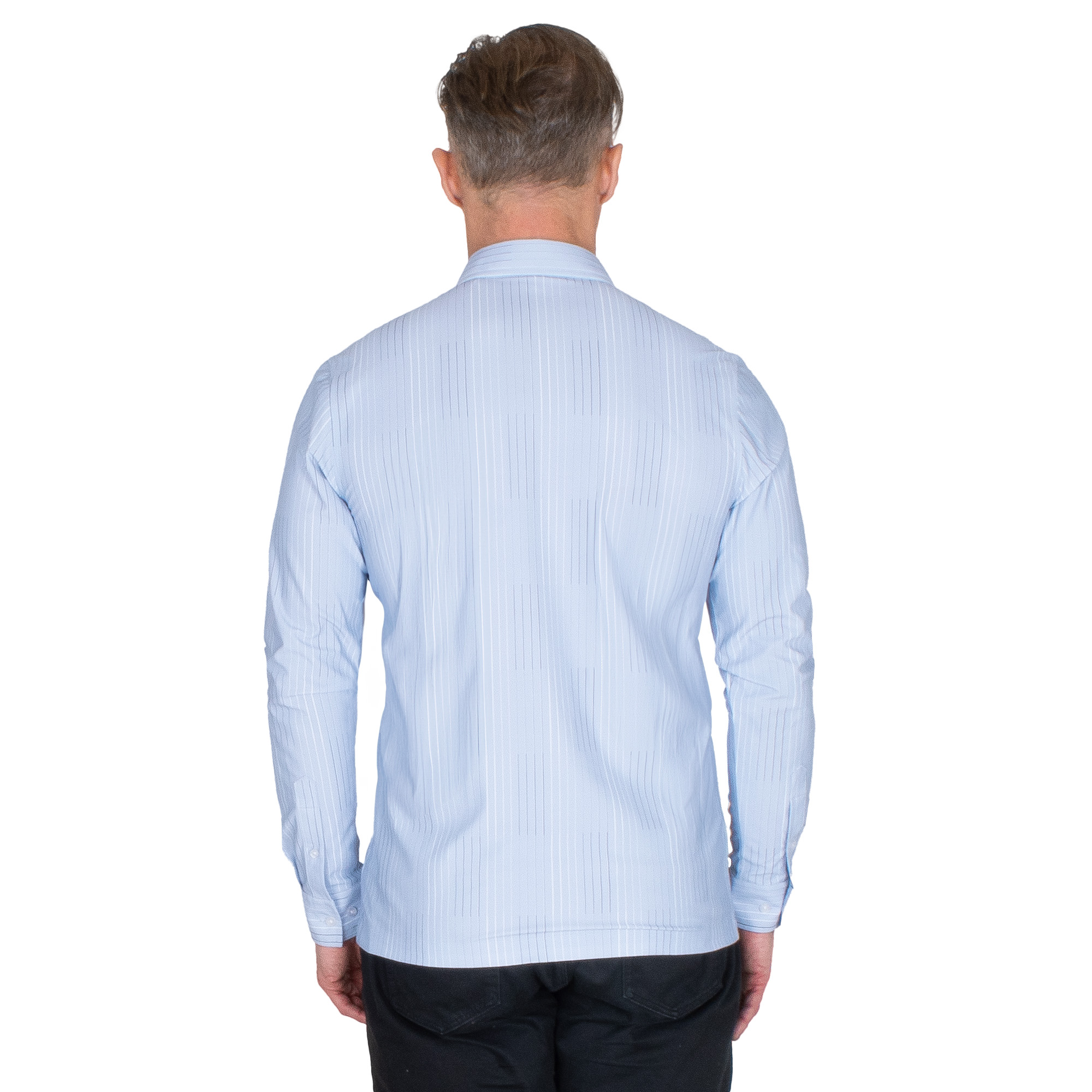 Foto 3 pulgar | Generra | Camisa Rayas Finas De Manga Larga Para Hombre