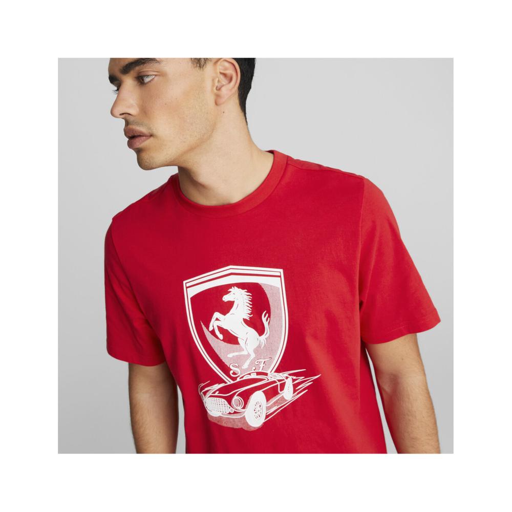 Foto 3 pulgar | Playera Puma Ferrari Race Big Shield Para Hombre Rojo