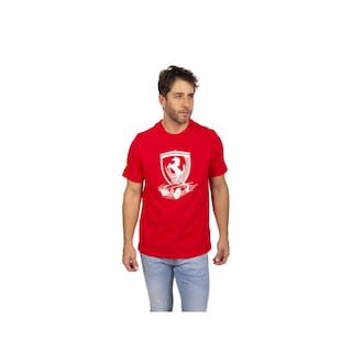 Foto 6 | Playera Puma Ferrari Race Big Shield Para Hombre Rojo
