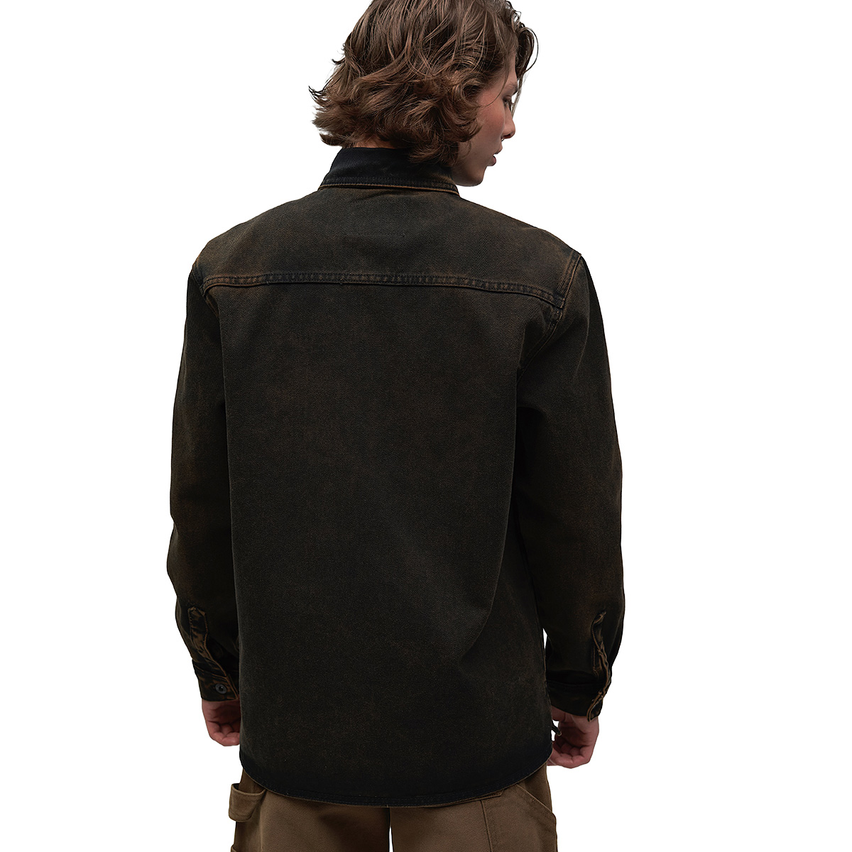 Foto 3 | Sobrecamisa De Mezclilla Mchk. Bolsillos Al Frente, Caballero, Color Roca. Modelo 8074