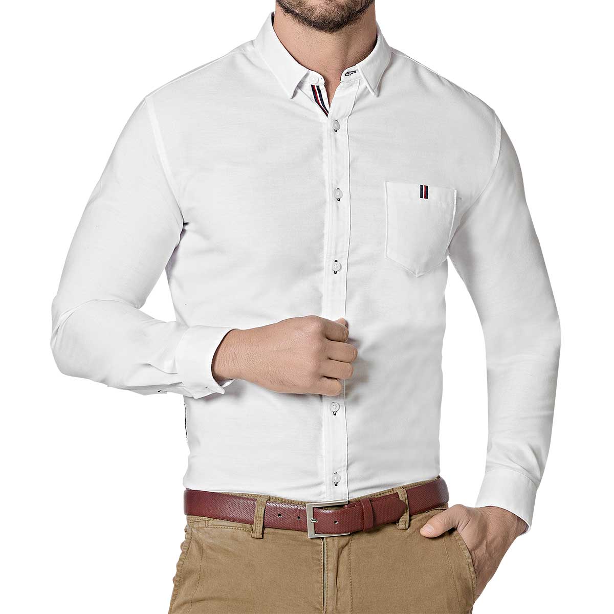 Foto 2 pulgar | Felker Camisa Para Hombre Blanco