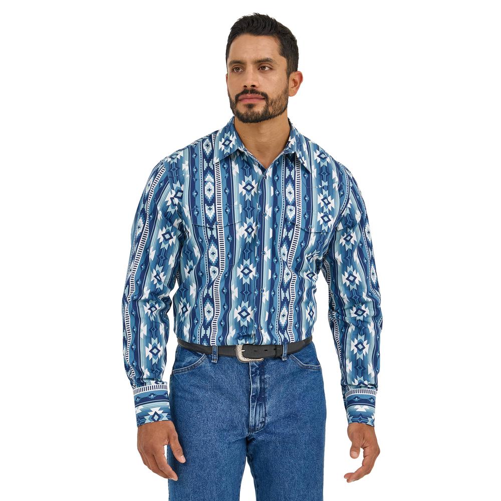 Foto 2 pulgar | Camisa Vaquera Wrangler Hombre Checotah Regular Manga Larga 911 Multicolor