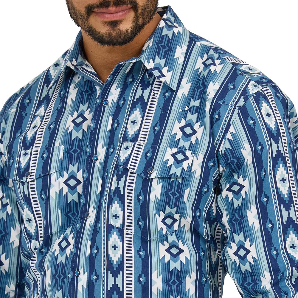 Foto 3 pulgar | Camisa Vaquera Wrangler Hombre Checotah Regular Manga Larga 911 Multicolor