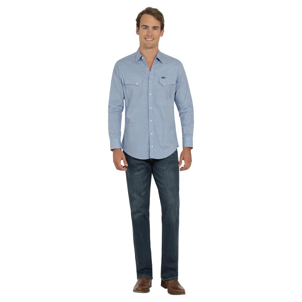 Foto 5 pulgar | Camisa Vaquera Wrangler Hombre 20 Extreme Slim Manga Larga 815 Azul