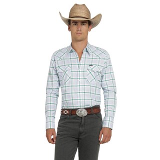 Foto 1 | Camisa Vaquera Wrangler Hombre Painted Desert Regular Manga Larga 494 Verde