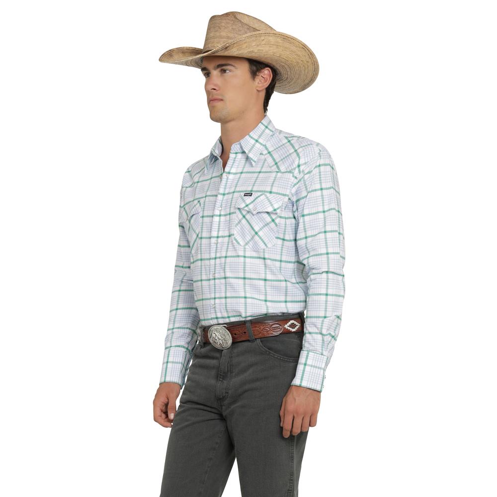 Foto 3 pulgar | Camisa Vaquera Wrangler Hombre Painted Desert Regular Manga Larga 494 Verde