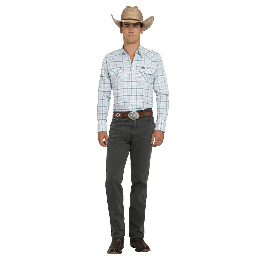 Foto 5 pulgar | Camisa Vaquera Wrangler Hombre Painted Desert Regular Manga Larga 494 Verde