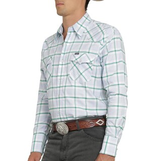 Foto 5 | Camisa Vaquera Wrangler Hombre Painted Desert Regular Manga Larga 494 Verde