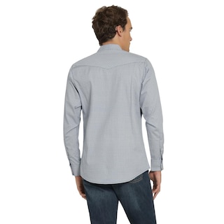Foto 3 | Camisa Vaquera Wrangler Hombre 20 Extreme Slim Manga Larga 485 Azul