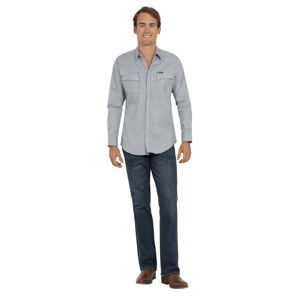 Foto 5 pulgar | Camisa Vaquera Wrangler Hombre 20 Extreme Slim Manga Larga 485 Azul