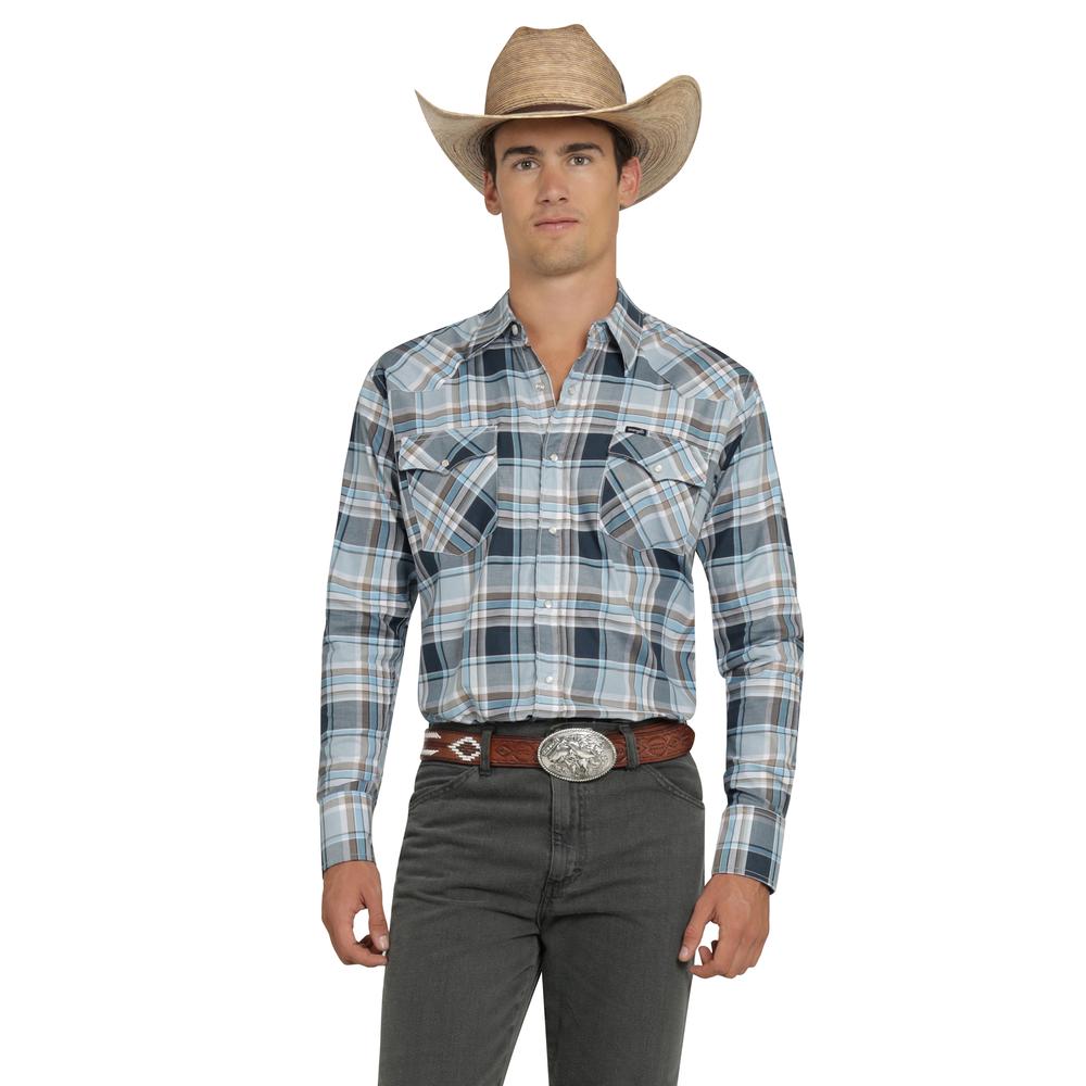 Camisa Vaquera Wrangler Hombre Painted Desert Regular Manga Larga 518 Azul