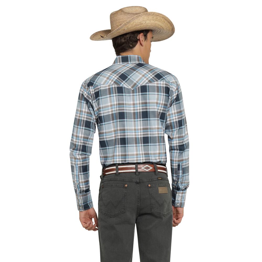 Foto 4 pulgar | Camisa Vaquera Wrangler Hombre Painted Desert Regular Manga Larga 518 Azul