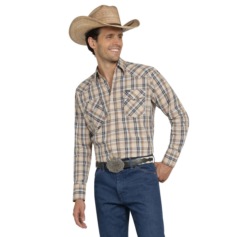 Foto 2 pulgar | Camisa Vaquera Wrangler Hombre Painted Desert Regular Manga Larga 520 Beige