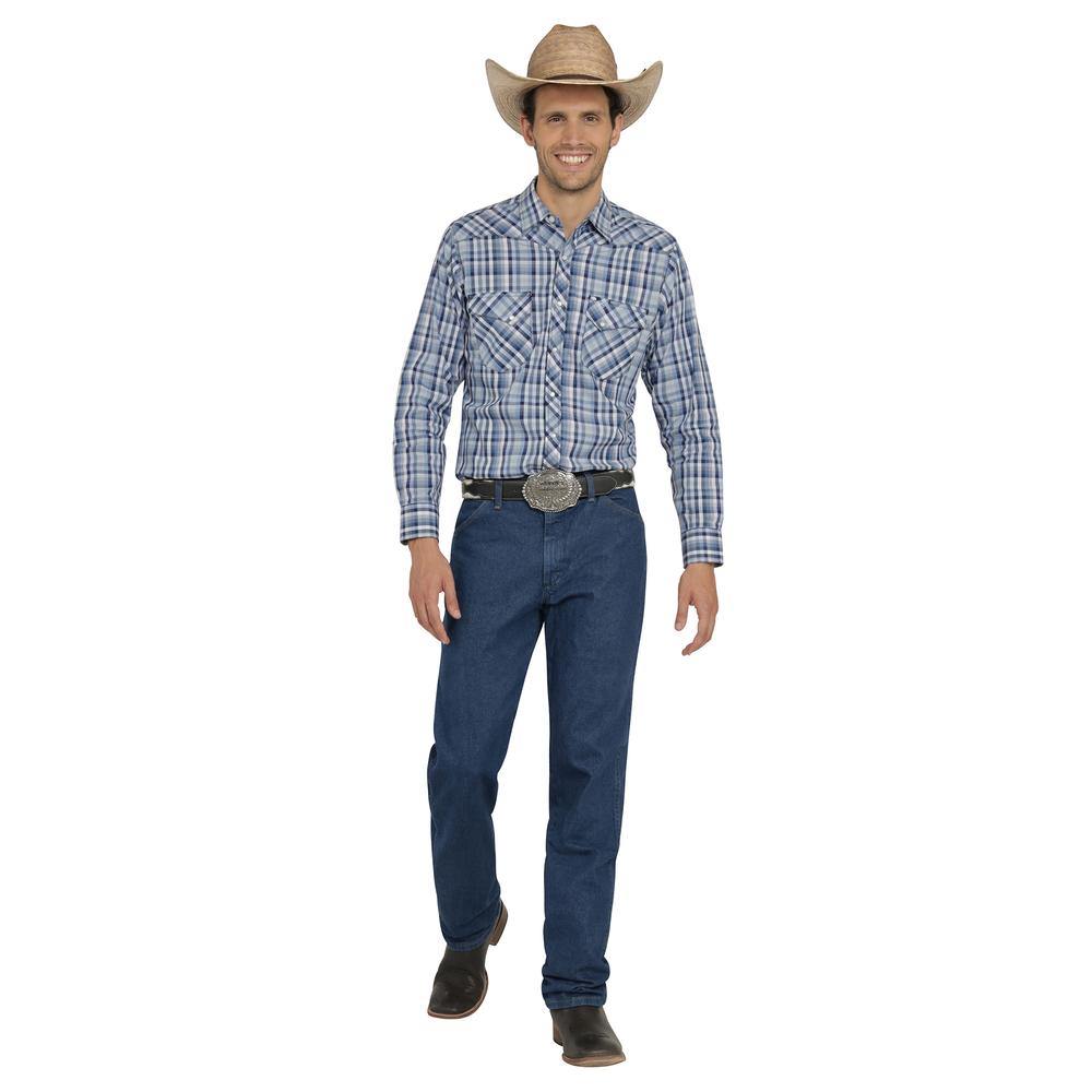 Foto 5 pulgar | Camisa Vaquera Wrangler Hombre Western Fashion Slim Manga Larga 474 Azul