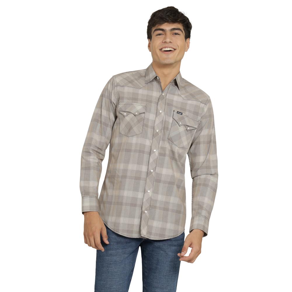 Foto 2 pulgar | Camisa Vaquera Wrangler Hombre 20 Extreme Slim Manga Larga 486 Cafe
