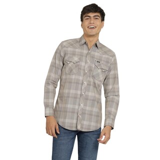 Foto 1 | Camisa Vaquera Wrangler Hombre 20 Extreme Slim Manga Larga 486 Cafe